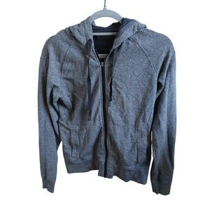 Lululemon Athletica Full Zip Hoodie Heathered Gray‎ Athleisure Sportswear Size 4